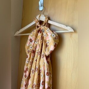 Aerie maxi dress with ruffle bottom